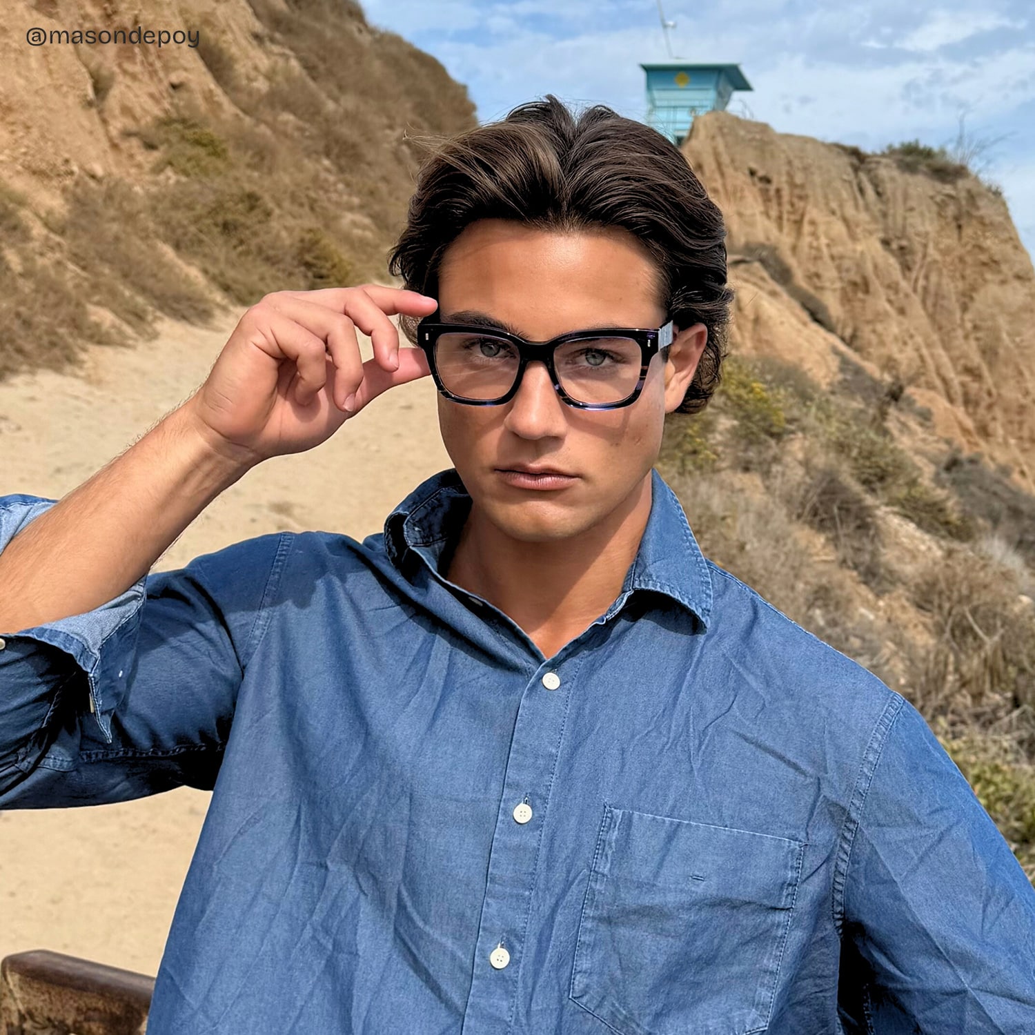 Pride Square Blue Glasses