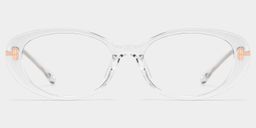 Blaire Oval Clear Glasses1