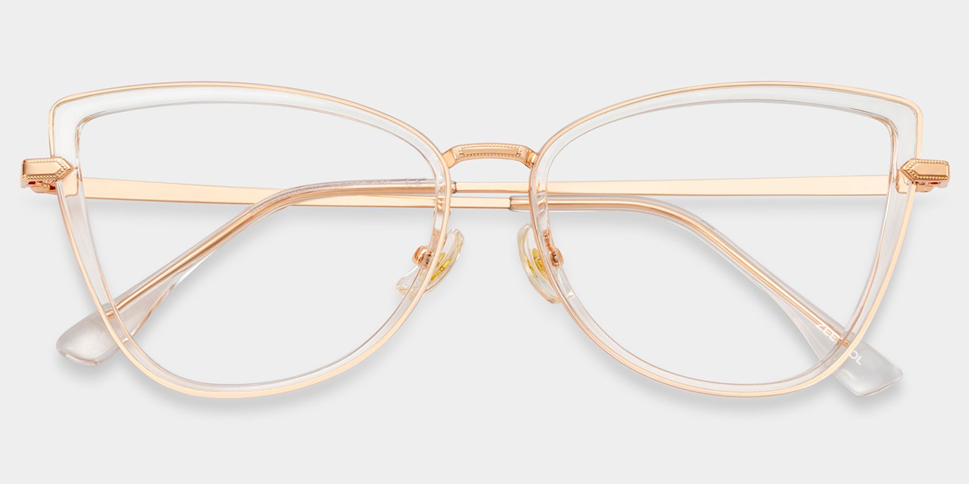 Cat eye Clear Eyeglasses- Sloane Mixed Frame Glasses2