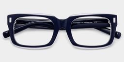 Fayssel Blue Rectangle Glasses2