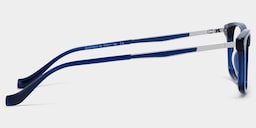 Cozy Rectangle Blue Glasses7