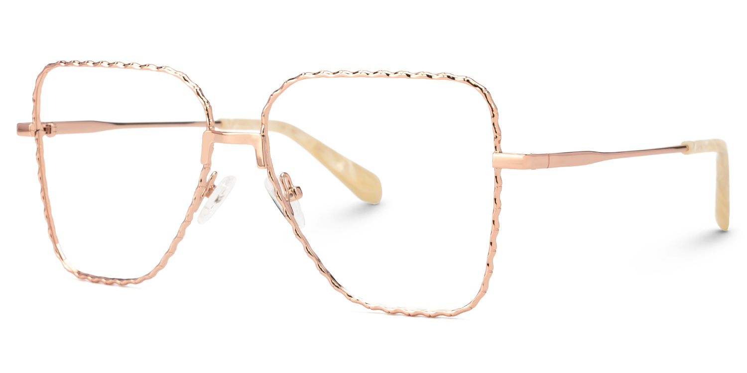 Designer Alisandra Gold Frame Eyeglasses in Aviator Shape1
