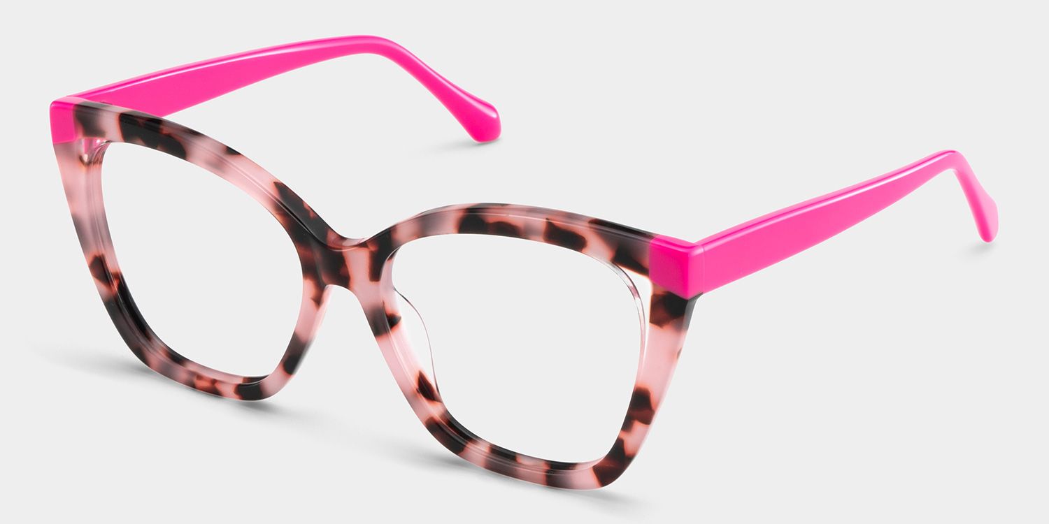 Kira Pink Tortoise Frame Glasses with Butterfly Frame Online | ZEELOOL4