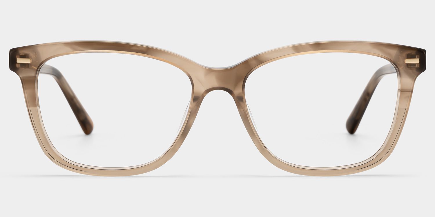 Sawyer Gradient Brown Rectangle Eyeglass Frames | ZEELOOL1