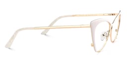 Ellen Cateye White Glasses4
