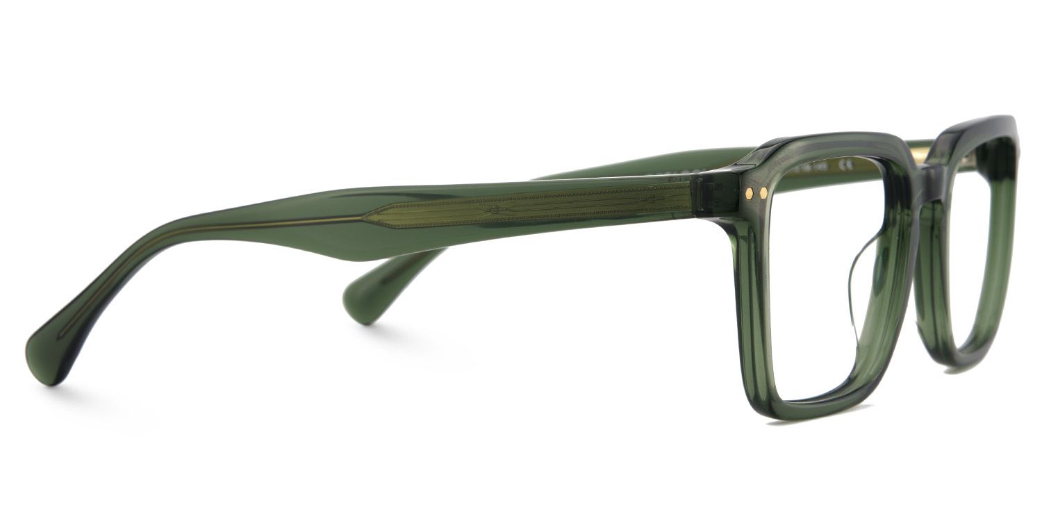 Vickerie Thin Green Glasses in Square Design | Zeelool4
