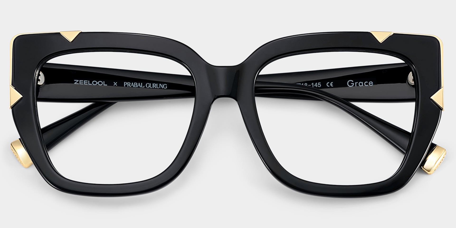 Grace Black Butterfly Frame Glasses | ZEELOOL x Prabal Gurung2