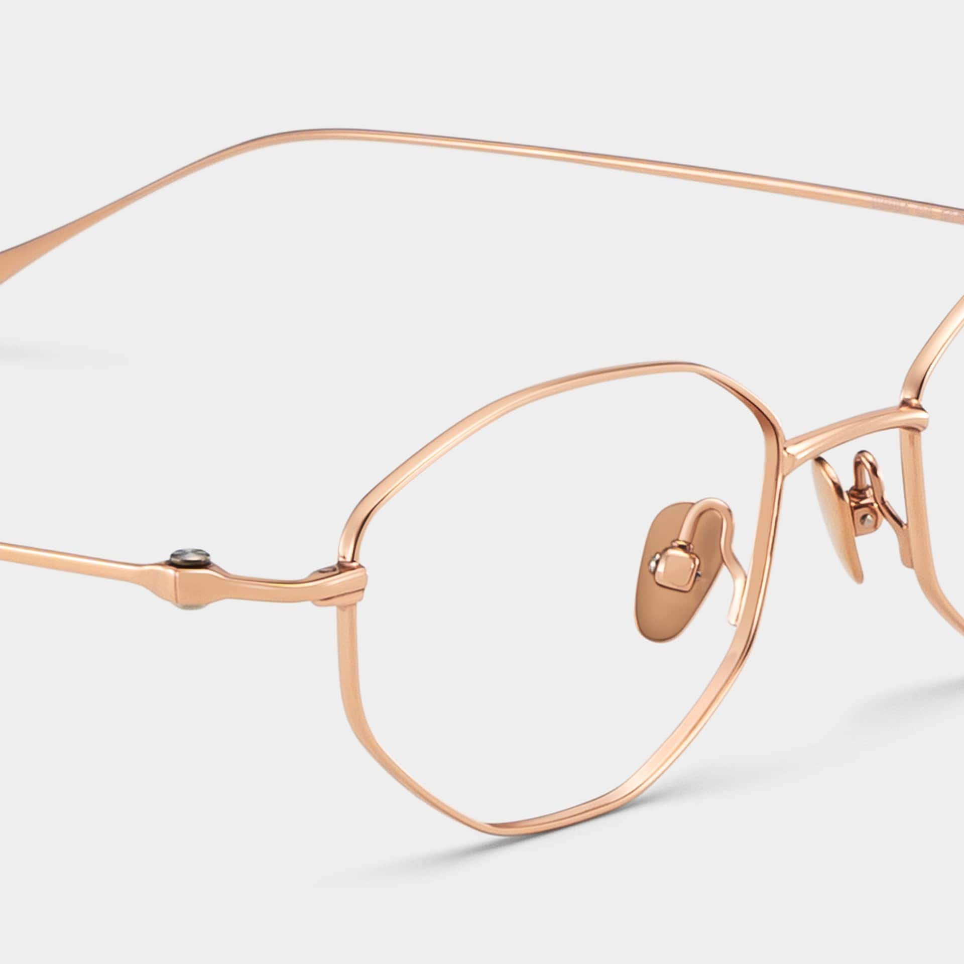 Everett Gold Frame Glasses with Geometric Frame Online |  ZEELOOL8