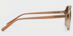 Drew Clear Brown Aviator Sunglasses3