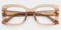 Neon Square Beige Glasses2