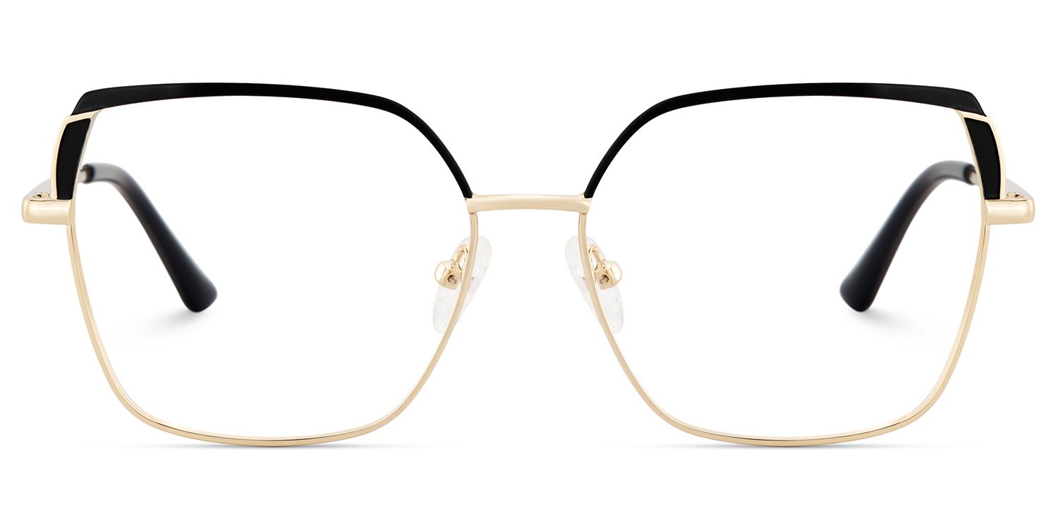 Shayla Metal Square Black Frame Glasses | Zeelool1