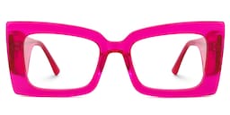 Mitia Rectangle Neon-Pink Glasses0