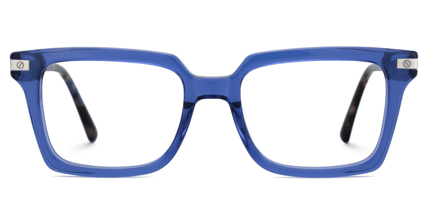 Royal Blue Eyeglasses Frames With Square Shape1