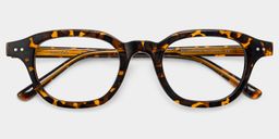 Amber Square Tortoise Glasses2