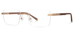 Savitrie Rectangle Brown Glasses1