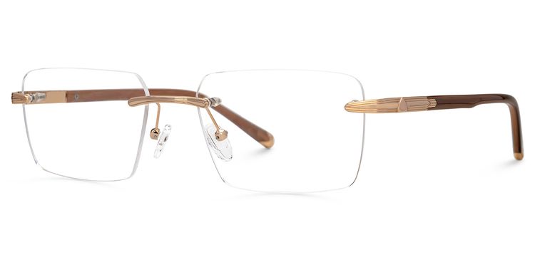 Savitrie Brown Rectangle Glasses