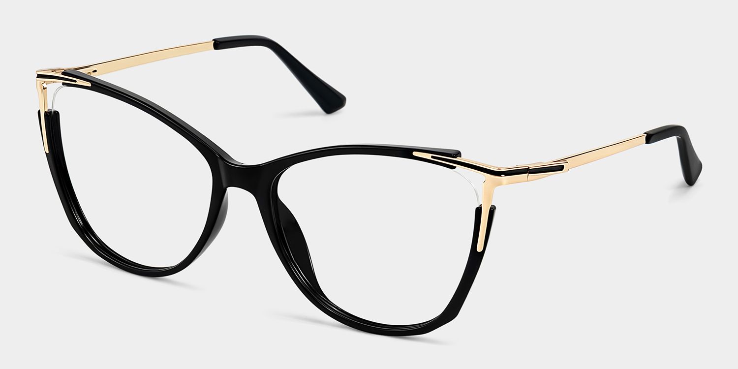 Yomary Black Cat Eye Frame Glasses for Women | ZEELOOL2