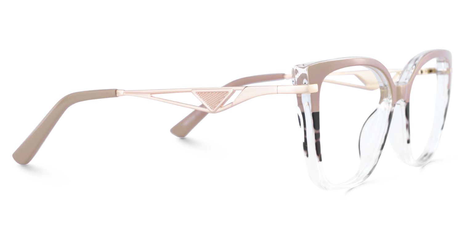 Margret Cateye Tortoise Khaki Glasses | Chic Mixed Frames | ZEELOOL3