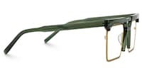 Cherelle Rectangle Green Glasses2