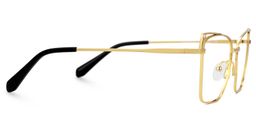 Loraine Rectangle Gold Glasses2