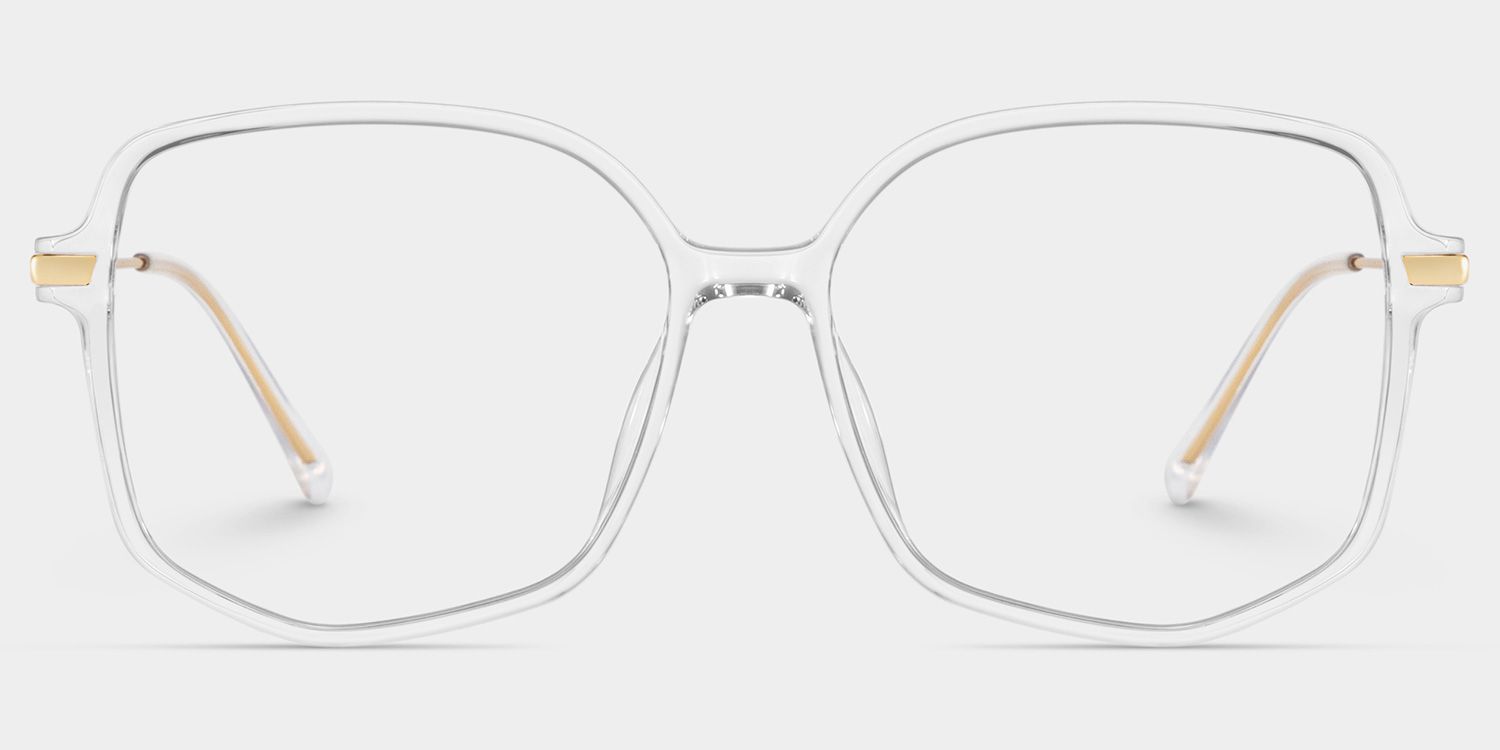 Payton Geometric Clear Eyeglasses | Zeelool Optical0