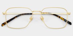 Leah Rectangle Gold Glasses2
