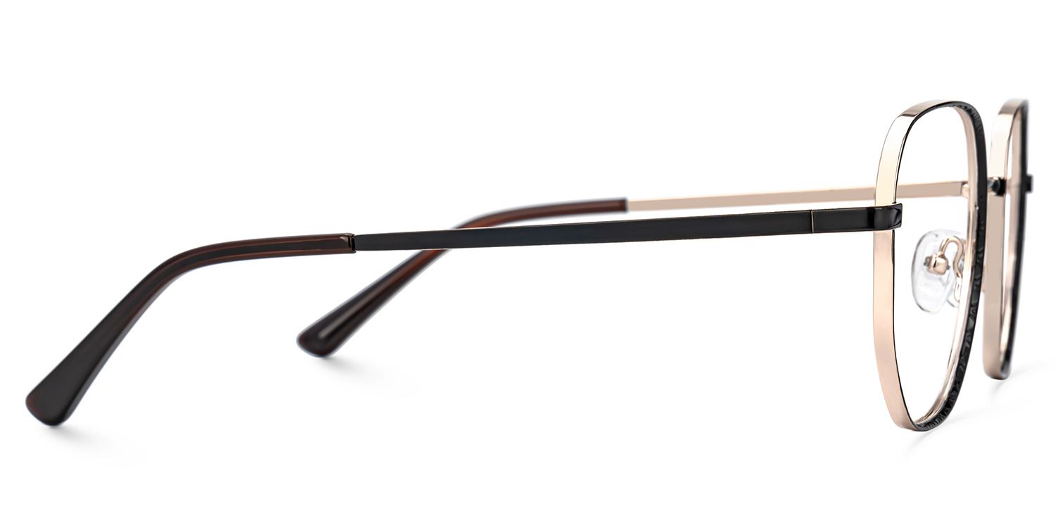 Steeve Metal Square Black Frame Glasses | Zeelool2