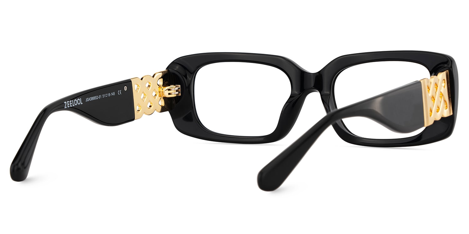 Jonas Rectangle Black Glasses5