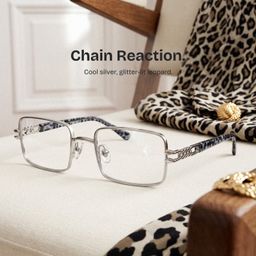 Olivia Silver Rectangle Glasses0