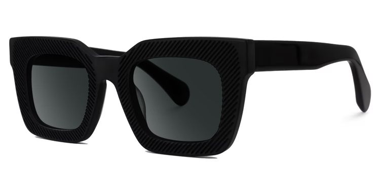 Keisa Square Black Glasses