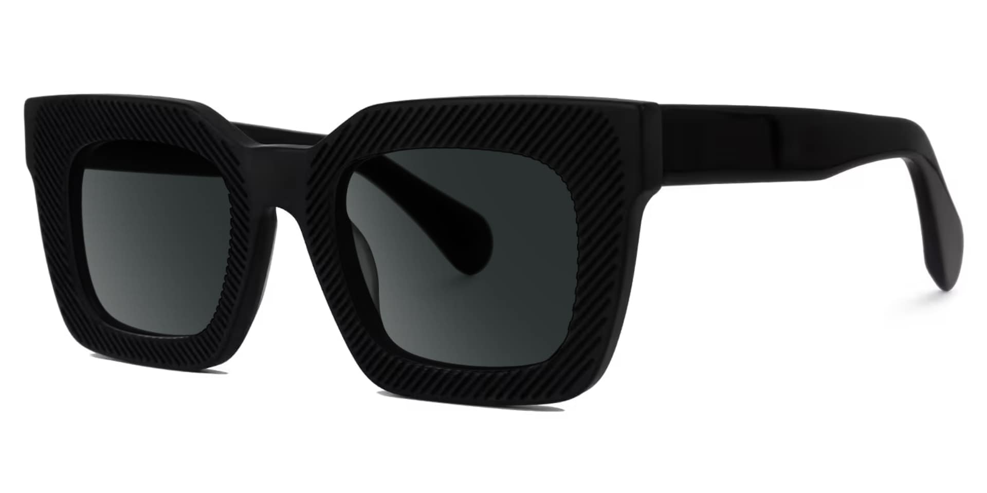 Keisa Square Black Sunglasses1