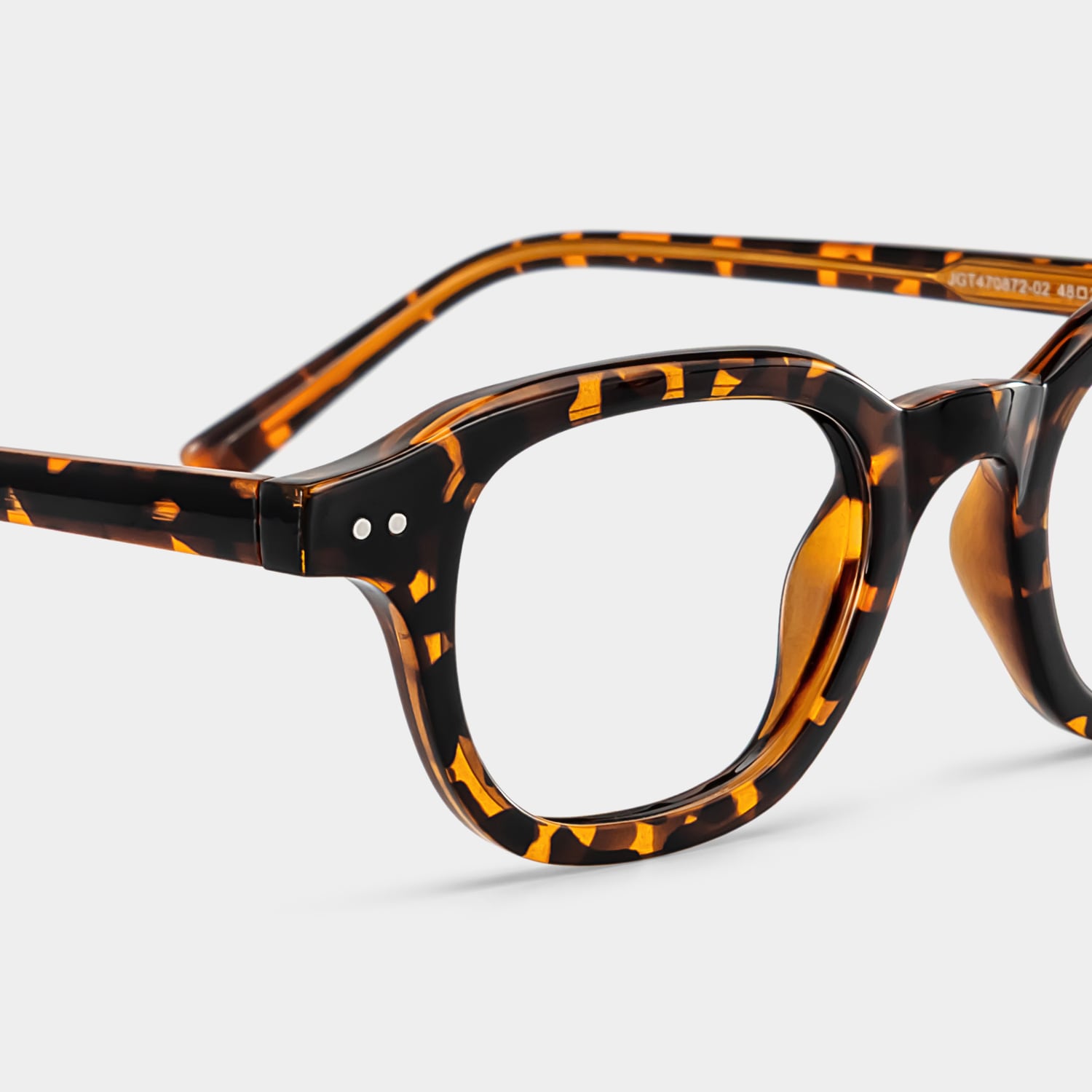 Amber Square Tortoise Glasses5