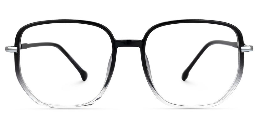 Joana Black-Clear Geometric Glasses