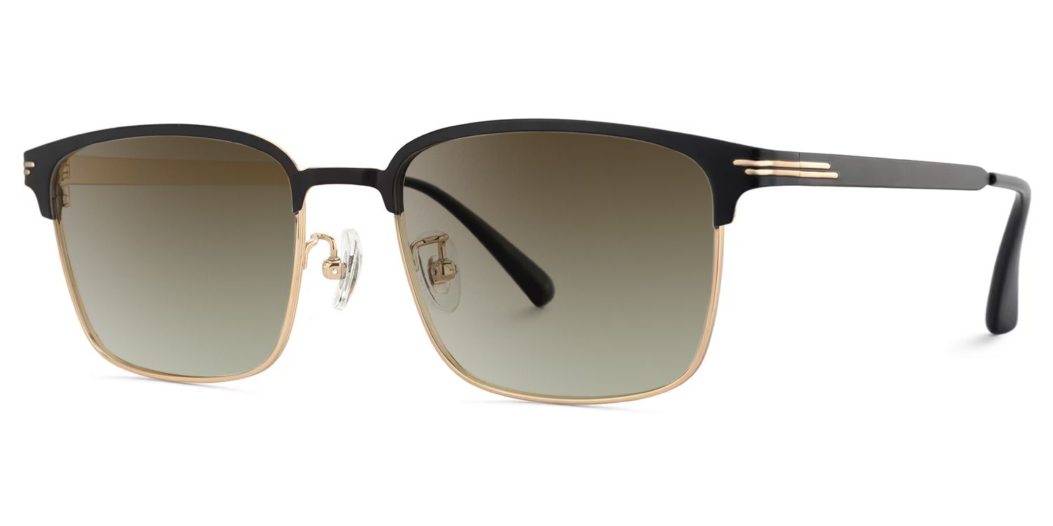 Charleston Titanium Gold Browline Frame Sunglasses | ZEELOOL2