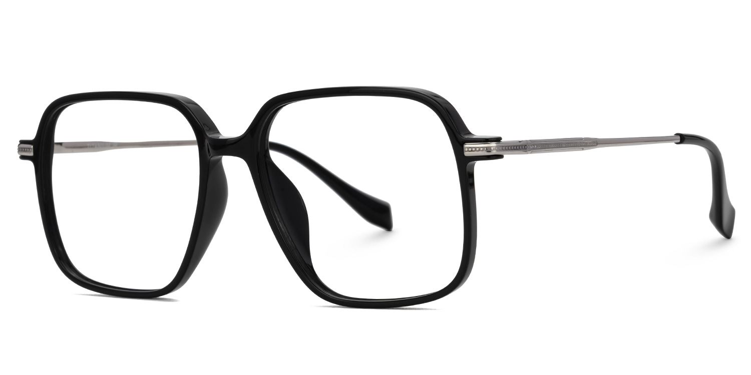 Rolle Black Eyeglasses with Square Design1
