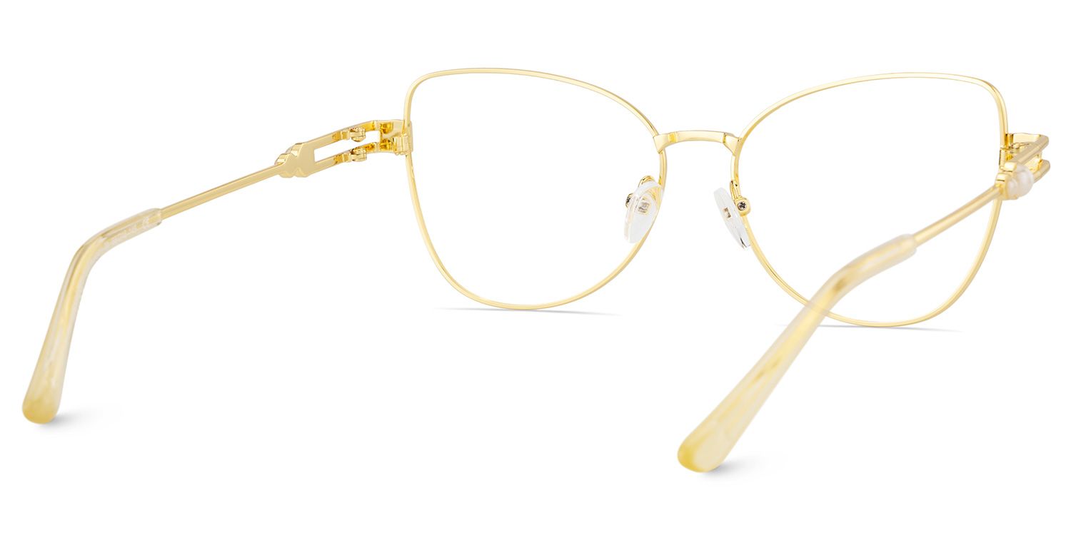Gaga Eyeglasses in Cat Eye Gold Frame | Zeelool6