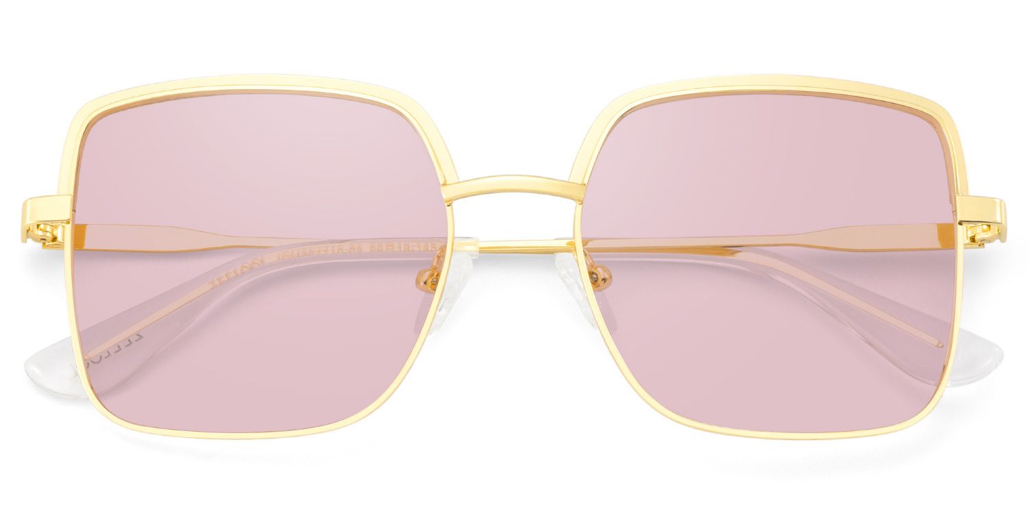 Karan Square Style Gold Frame Sunglasses | ZEELOOL1