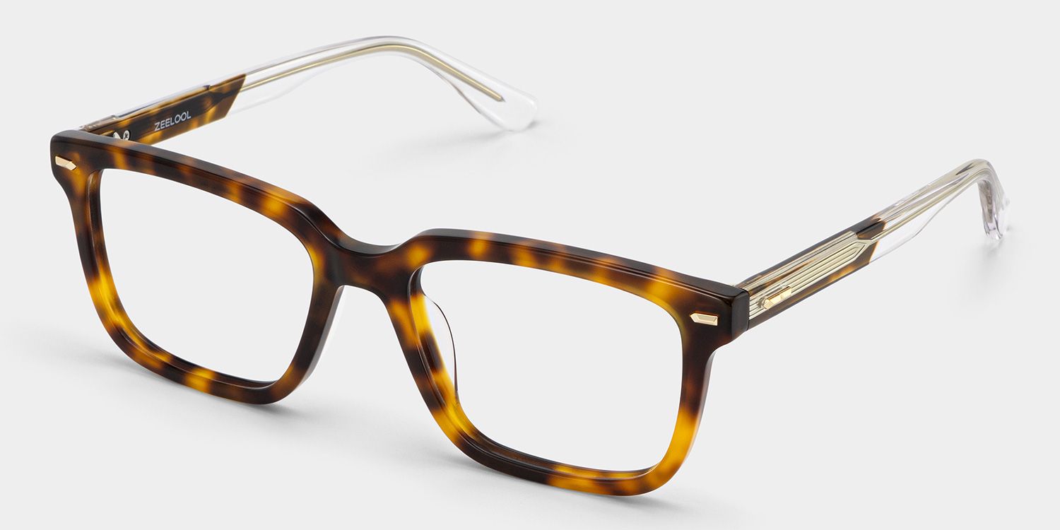 George Tortoise Rectangle Glasses for Men | ZEELOOL