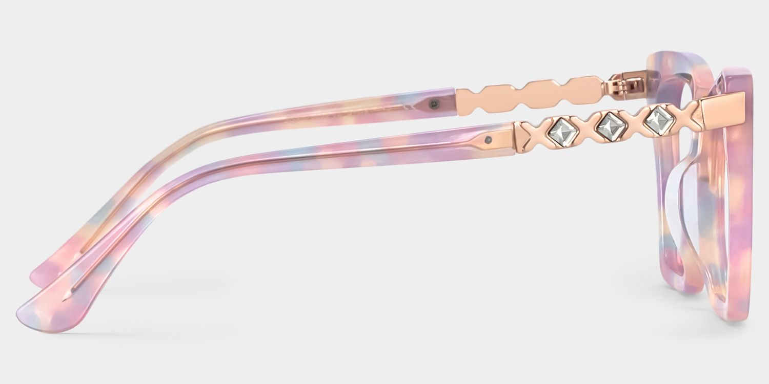 Darlyn Soft Pink Glasses in Cateye Full-Frame | Zeelool