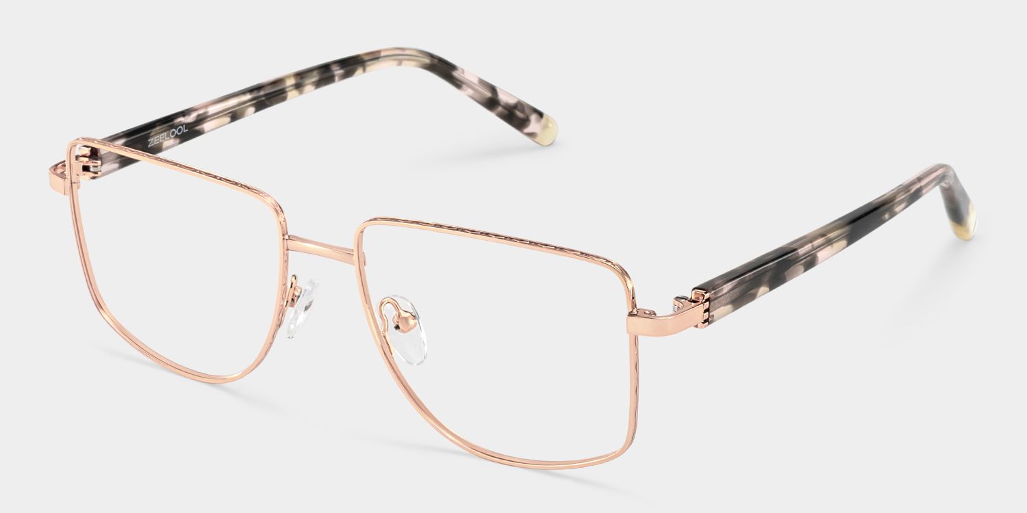Geometric pattern Eyeglasses- Felicity Metal Frame Glasses3