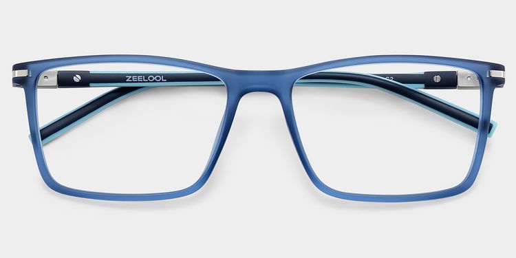 Aaron Rectangle Blue Glasses