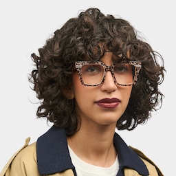 Taylor Square Gold Leopard Glasses0