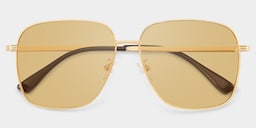 Valentina Square Gold Polarized Sunglasses2
