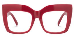 Alberta Red Square Glasses0