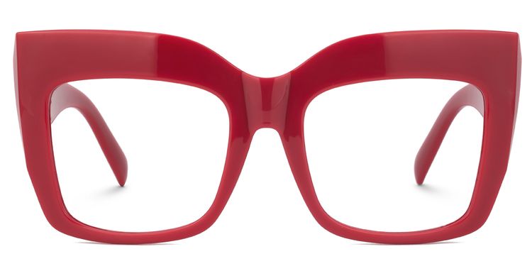 Alberta Cat Eye Red Glasses