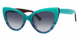Claudette Cat Eye Blue-Green Glasses1