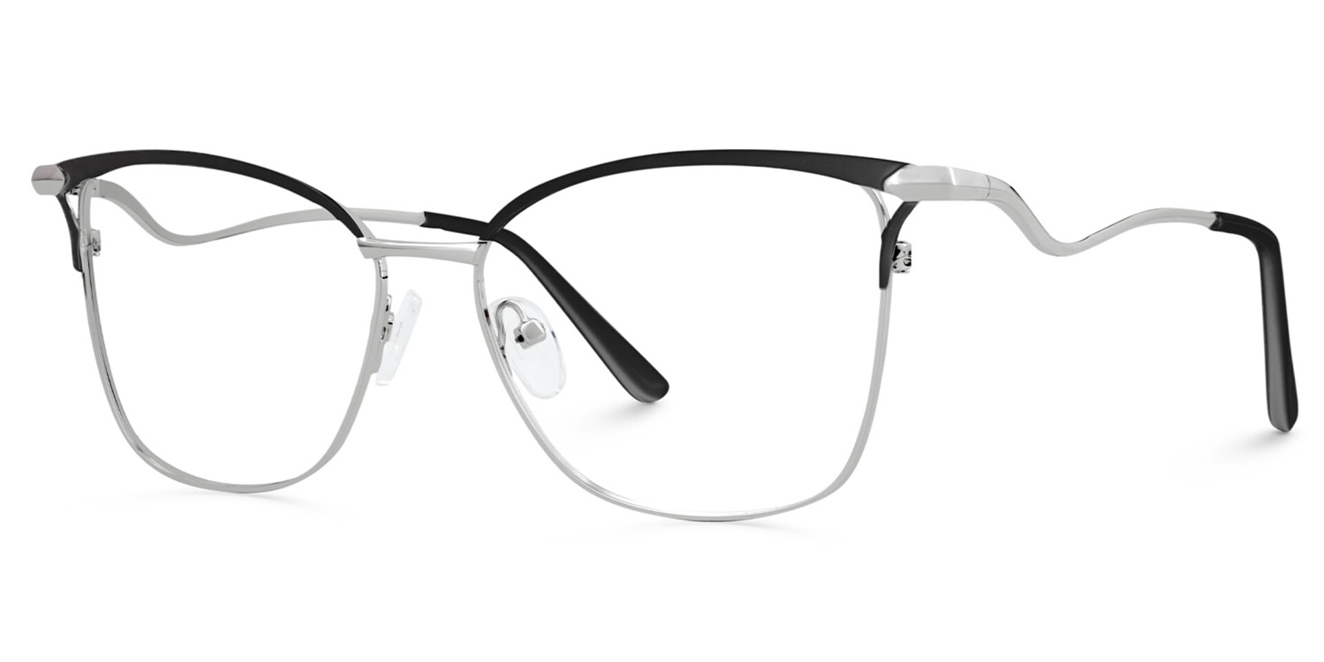 Square Frames For Women With Black And Silver Frame1