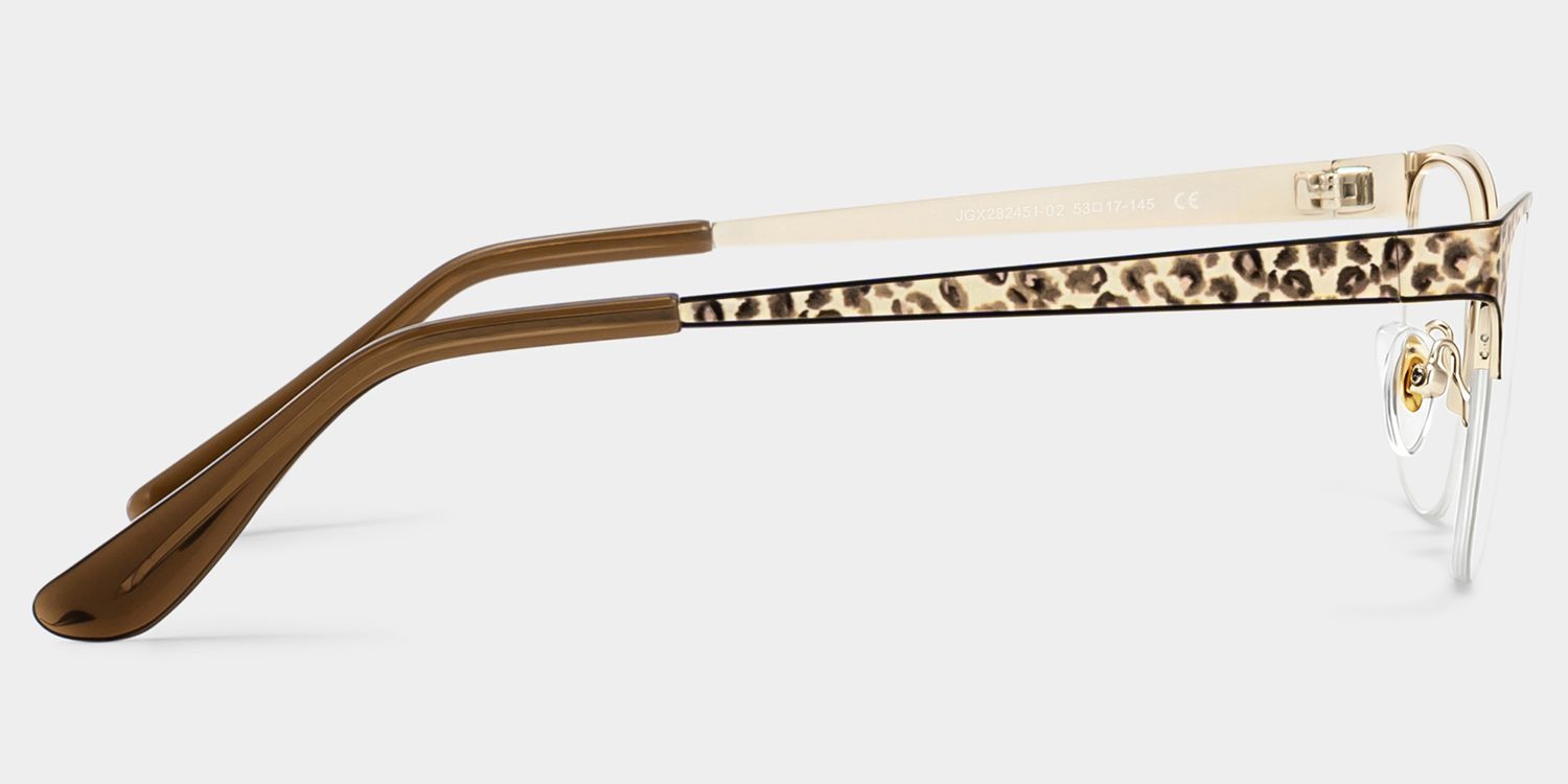 Dorian Yellow Leopard Print Cat-Eye Glasses | ZEELOOL4