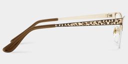 Dorian Yellow Leopard print Cat eye Glasses4