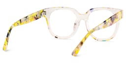 Jett Square Yellow Crystal Glasses5